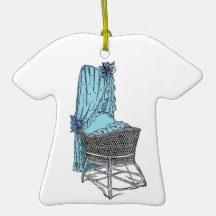 Blaue Babyparty-T-Shirt Verzierung Weihnachtsbaum Ornament