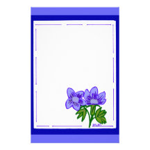Blaue Blume stationär Druckpapier