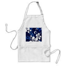 Blaue Hawaii-Blumen Schürze