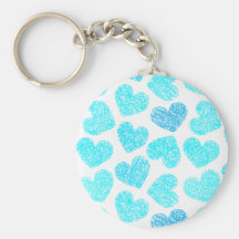 Blaue Herzen Keychain Schlüsselbänder