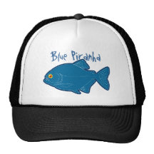 Blaue Piranha-Kappe