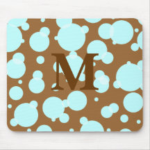 Blaue Punkte auf Brown Mousepad