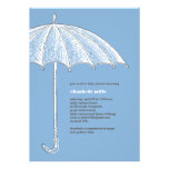 Blaue Regenschirm-Duschen-Party Einladungen