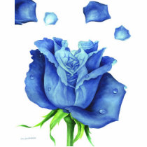 Blaue Rosen-Blumen-Malerei-Kunst-Mann-Frauen-Zahl