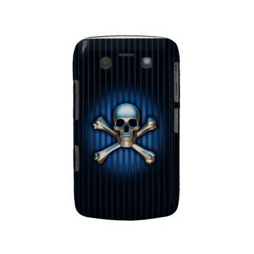 Blaue Schädel-Schwarz-Beeren-mutiger Kasten Blackberry Hülle