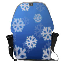 Blaue Schneeflocke-Bote-Tasche Kurier Taschen