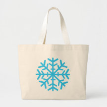 Blaue Schneeflocke Tragetasche