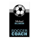 Blaue u. schwarze Fußball-Trainer-Visitenkarten