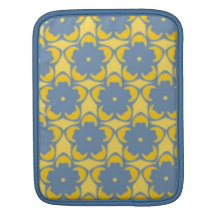 Blaue und gelbe Blumen-Rickshaw iPad Hülse Sleeve Für iPads