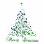 Blaue und grüne frohe Weihnachten Acrylausschnitt
