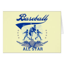 Blauer Baseball-All-Star- T-Shirts und Geschenke Karte