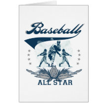 Blauer Baseball-All-Star- T-Shirts und Geschenke Karten