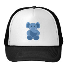 Blauer Cartoon-Elefant Trucker Caps