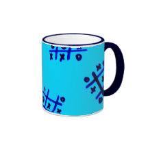 blauer Knoten- und Kreuzbecher Kaffee Tasse