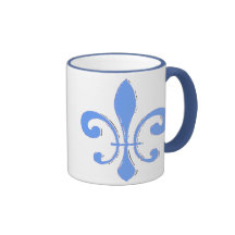 Blauer Lilien-Becher Tee Haferl