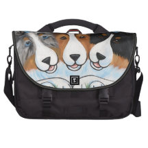 Blauer Merle, Zobel, Tri Farbe Shelties Laptoptasche