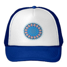 Blauer Plastik Netzcap