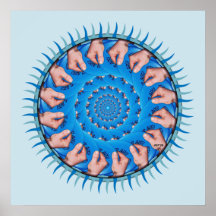 Blauer Plastik Plakat