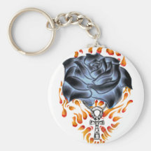 blauer Rose Anuktransport Schlüsselanhänger