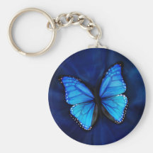 Blauer Schmetterling Keychain Schlüsselband