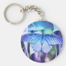 Blauer Schmetterling Keychain Schlüsselbänder