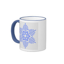 Blauer Schneeflocke-Weihnachtsbecher Kaffee Tasse