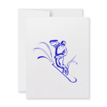 Blauer Snowboarder