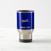 Blaues Flugzeug Haferl
