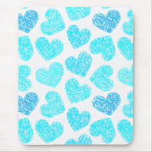 Blaues Herzen mousepad