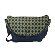 blaues kakifarbiges stilvolles Muster Kurier Tasche