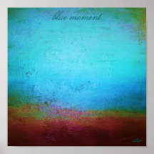 blaues Momentplakat