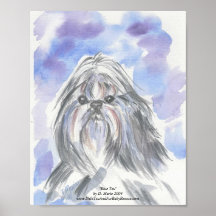 "Blaues Tzu " Poster