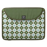 Blaues und grünes abstraktes Blumen Sleeves Für MacBook Pro