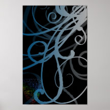 Blaues Wirbels-Plakat