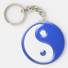 Blaues Yin Yang Schlüsselbänder