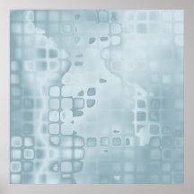 Bleu abstrait poster