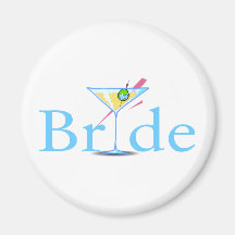 Bleu de Martini de jeune mariée Aimant