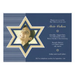 Bleu marine - invitation de Mitzvah de barre
