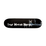 Bleu noir squelettique de rayon X heure du coucher Plateaux De Skateboards