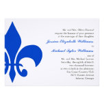 Bleu royal de Fleur de Lis | Invitation Personnalisée