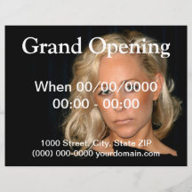 Blonde Frau Vollfarbige Flyer