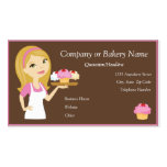 Blonder/rosa Kuchen-Bäcker/Bäckerei-Visitenkarte