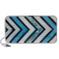 Blue white and black textured chevron pattern haut-parleurs