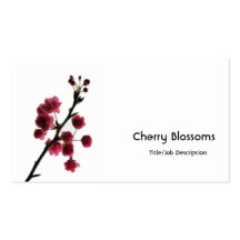 Blühende Freude/rote Kirschblüte Visitenkarte