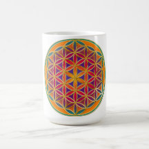 Blume des Lebens - Knopf-Art 03 Tee Tasse