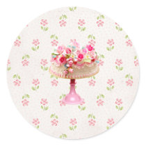 Blumen-Kuchen-Siegel….Aufkleber