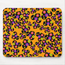Blumen-Power-Herzen Mousepad