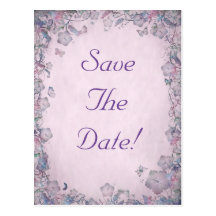 Blumen u. die Hochzeit des Schmetterlinges Save th Postkarte