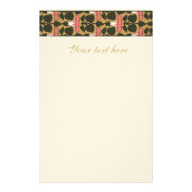 Blumengrenzbriefpapier Bedrucktes Papier