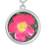 Blumenhalskette des heißen Rosas